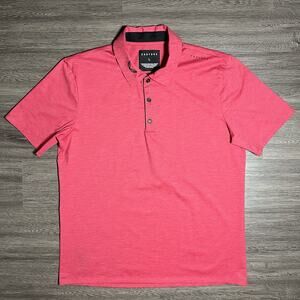 Castore Advanced Performance Golf Polo Men's L Coral Red Stretch Portugal EUC